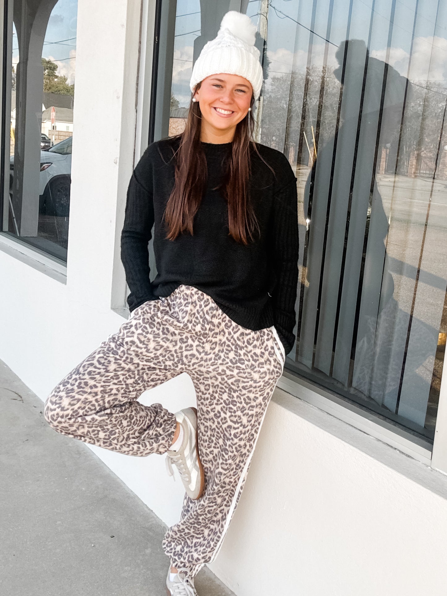 Leopard Track Sweat Pants