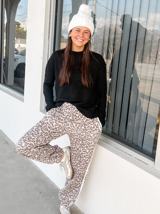 Leopard Track Sweat Pants