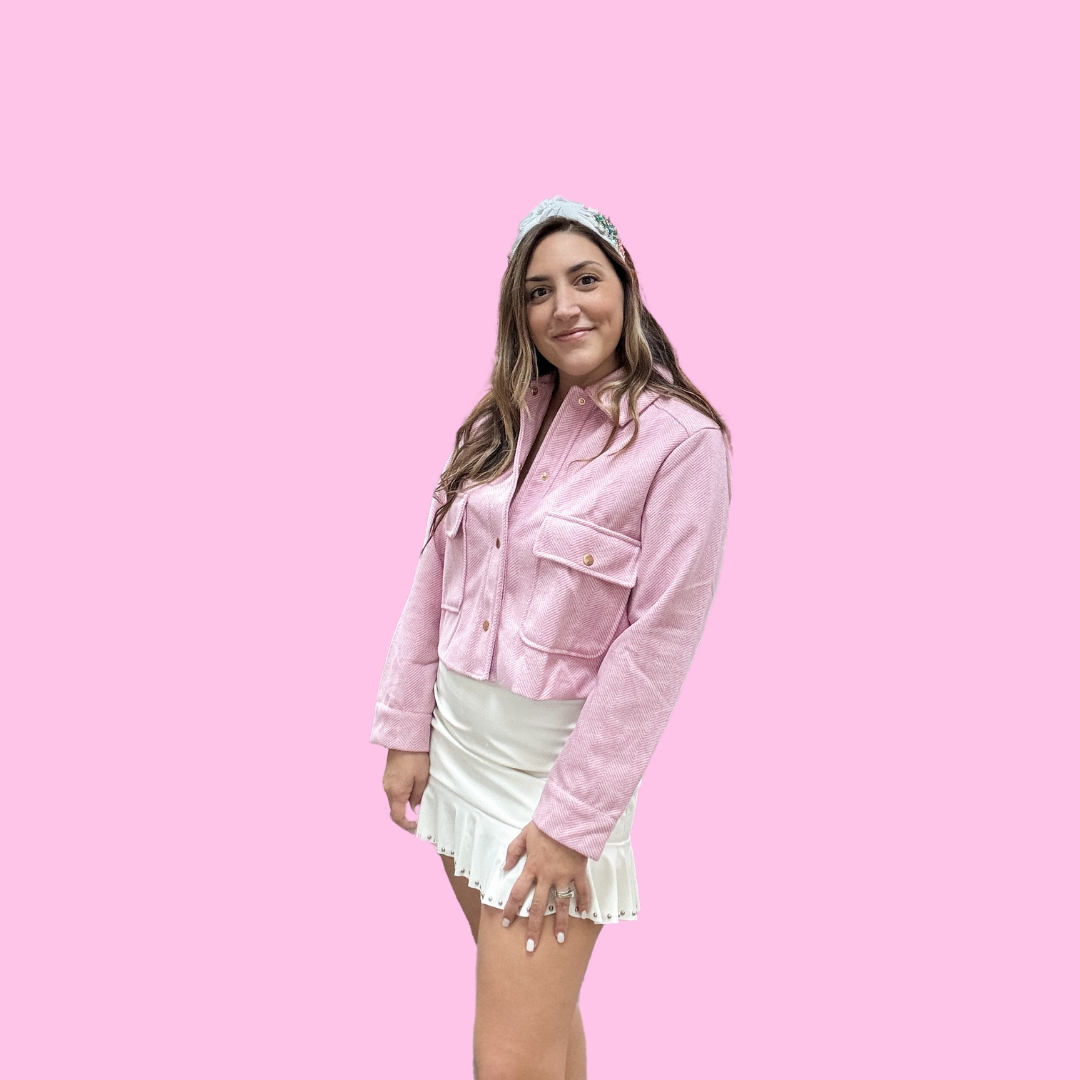 Sweet Things Pink Woven Jacket