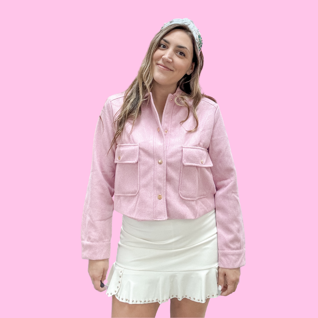 Sweet Things Pink Woven Jacket