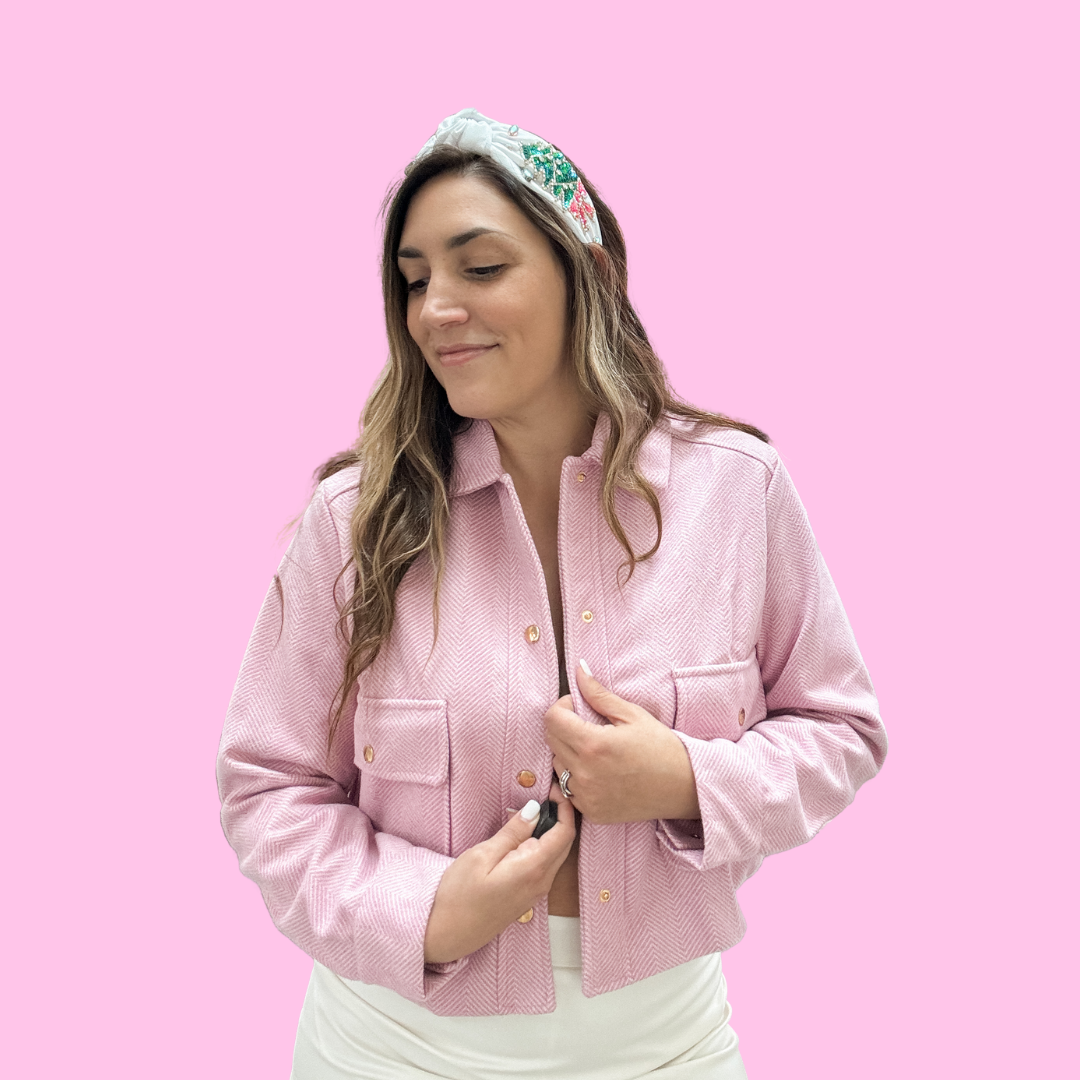 Sweet Things Pink Woven Jacket