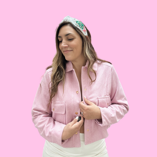 Sweet Things Pink Woven Jacket