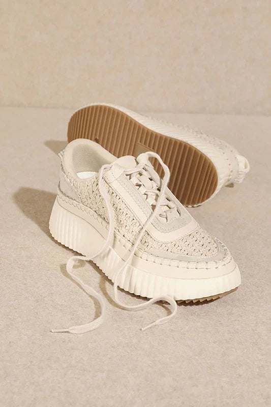 Sandstone Dolce Woven Tennis Shoes