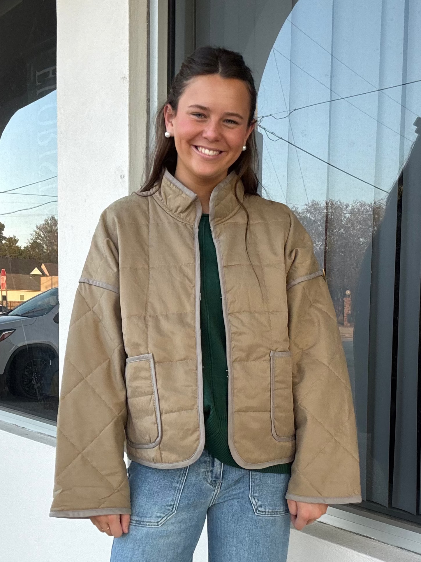 Tan Puffer Jacket